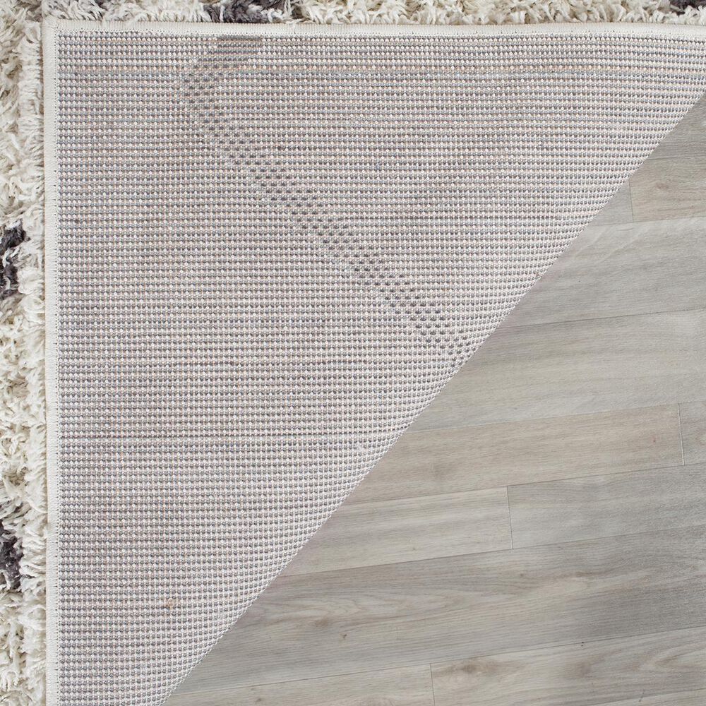 Safavieh Dallas Shag SGD258H-4 4&#39; x 6&#39; Ivory/Dark Grey Area Rug, , large
