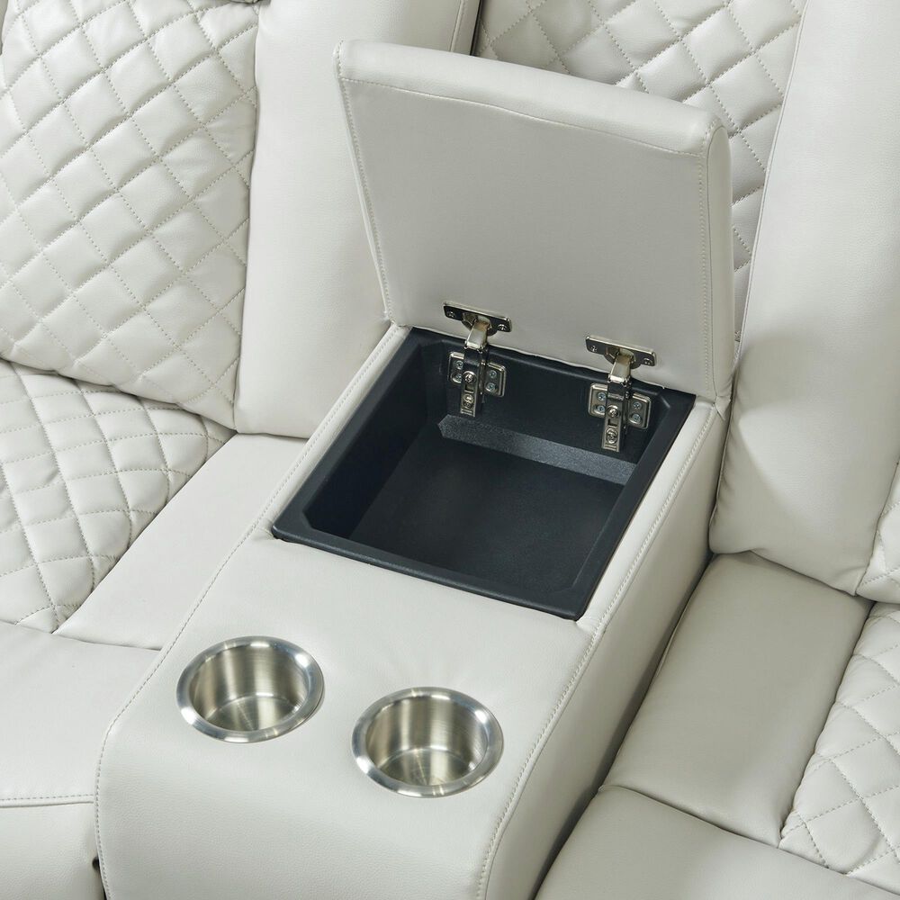 Mayberry Hill Carlo Power Reclining Loveseat in Pebble Oyster, , large