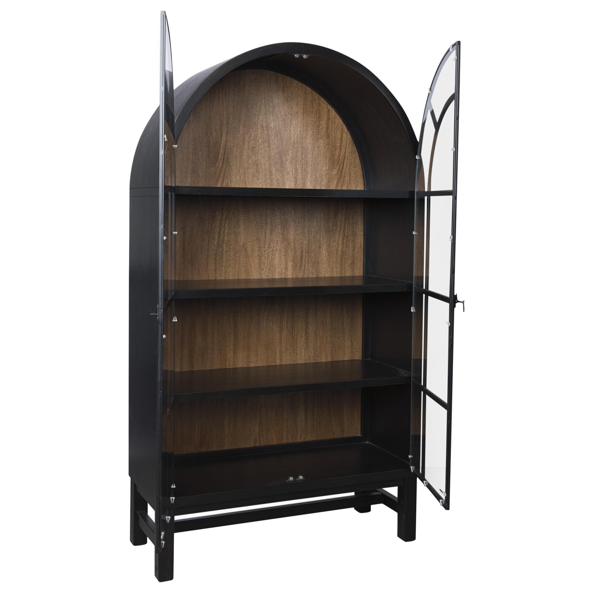 Ashley Greddinton Display Cabinet in Black and Medium Brown