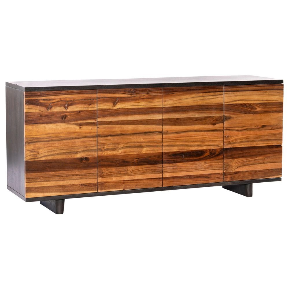 Home Trends & Design Santa Fe 72" 4-Door Sideboard in Natural Sal Wood, , large