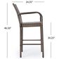 Hearth and Haven Littleton Outdoor Bar Stool in Brown and Mocha (Set of 2), , large