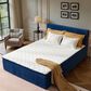 HOMLUX Plush Queen Mattress with Blue Headboard, , large
