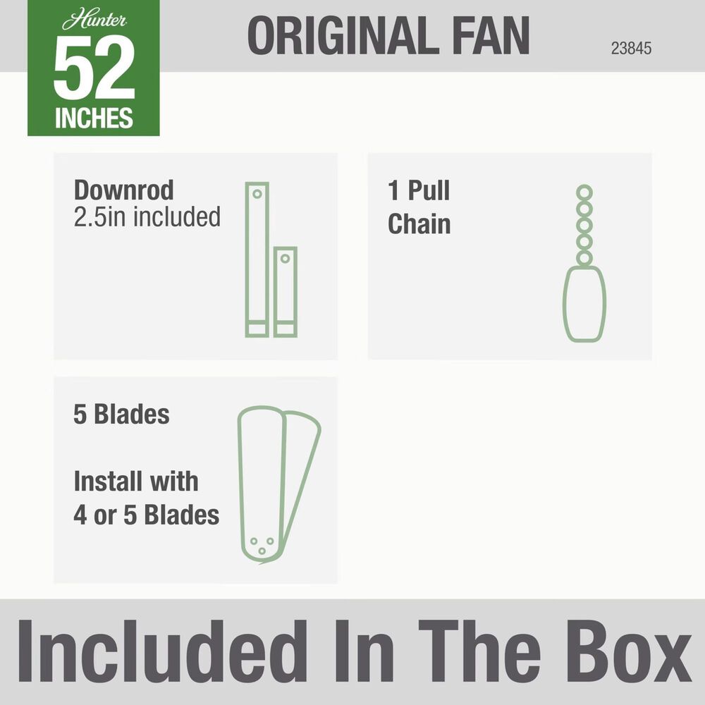 Hunter Original 52&quot; Outdoor Ceiling Fan in White, , large