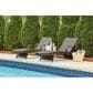 Ashley Kantana Patio Chaise Lounge in Brown (Set of 2), , large