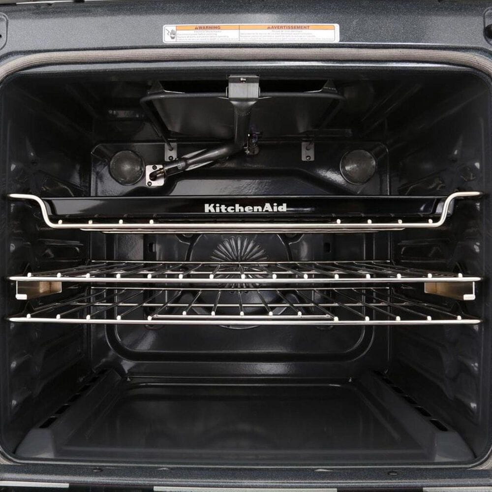 KitchenAid 30-in 5 Burners 5.8-cu ft Self-cleaning Convection Oven Slide-in  Natural Gas Range (Stainless Steel) in the Single Oven Gas Ranges  department at