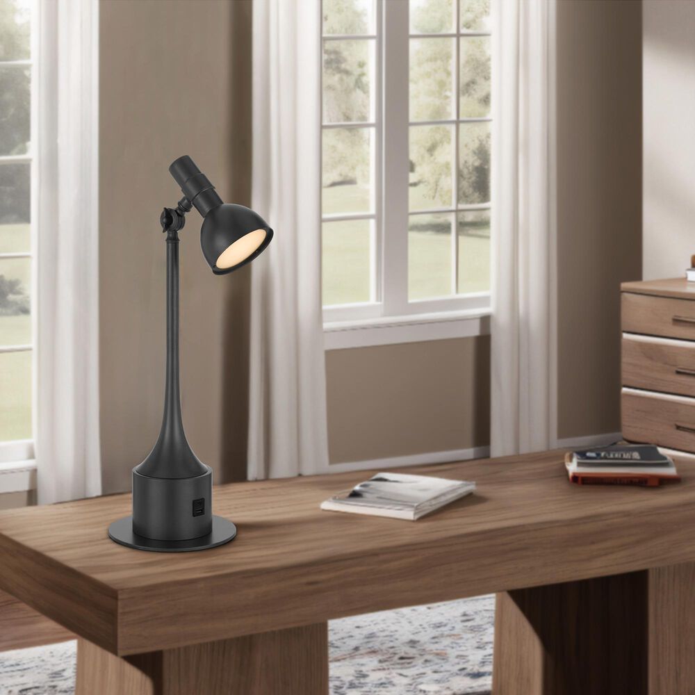 Cal Lighting Allanson Desk Lamp in Charcoal Grey, , large