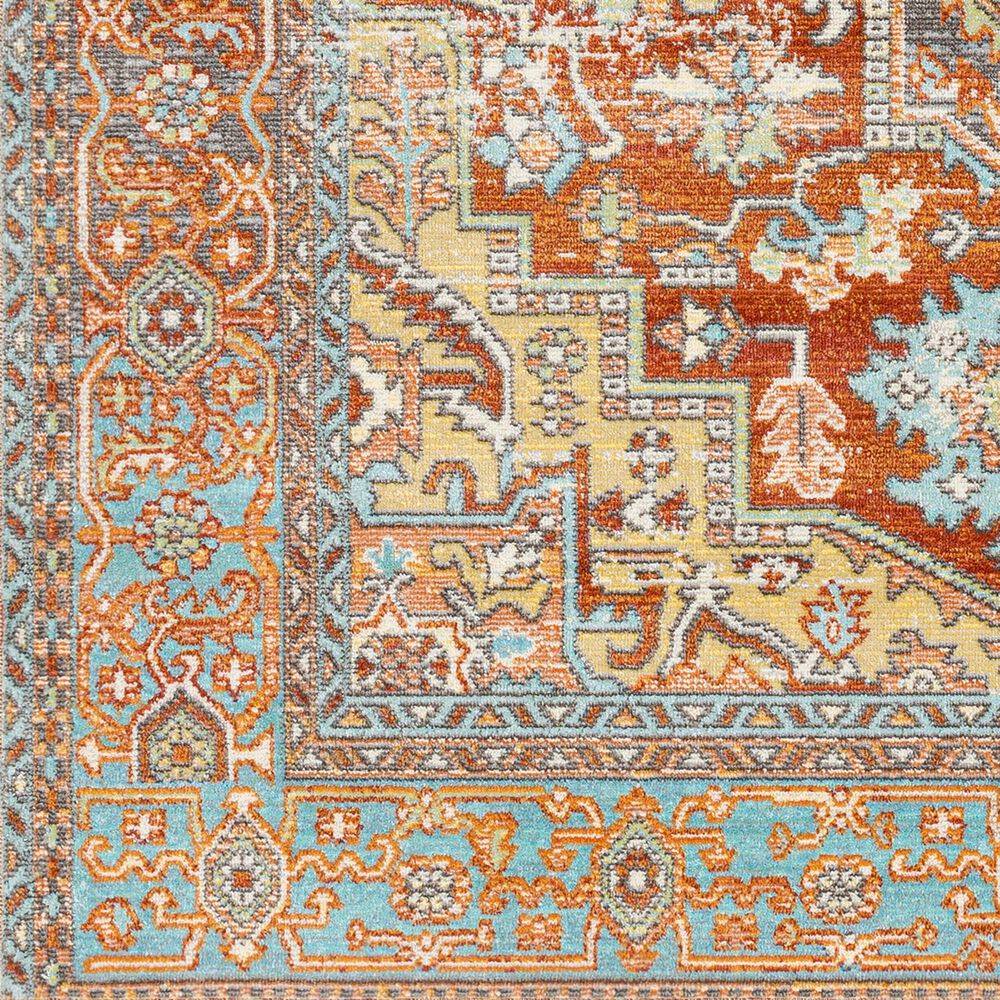Surya Bodrum 5&#39;3&quot; x 7&#39;3&quot; Ivory, Orange, Saffron, Gray, Camel and Blue Area Rug, , large