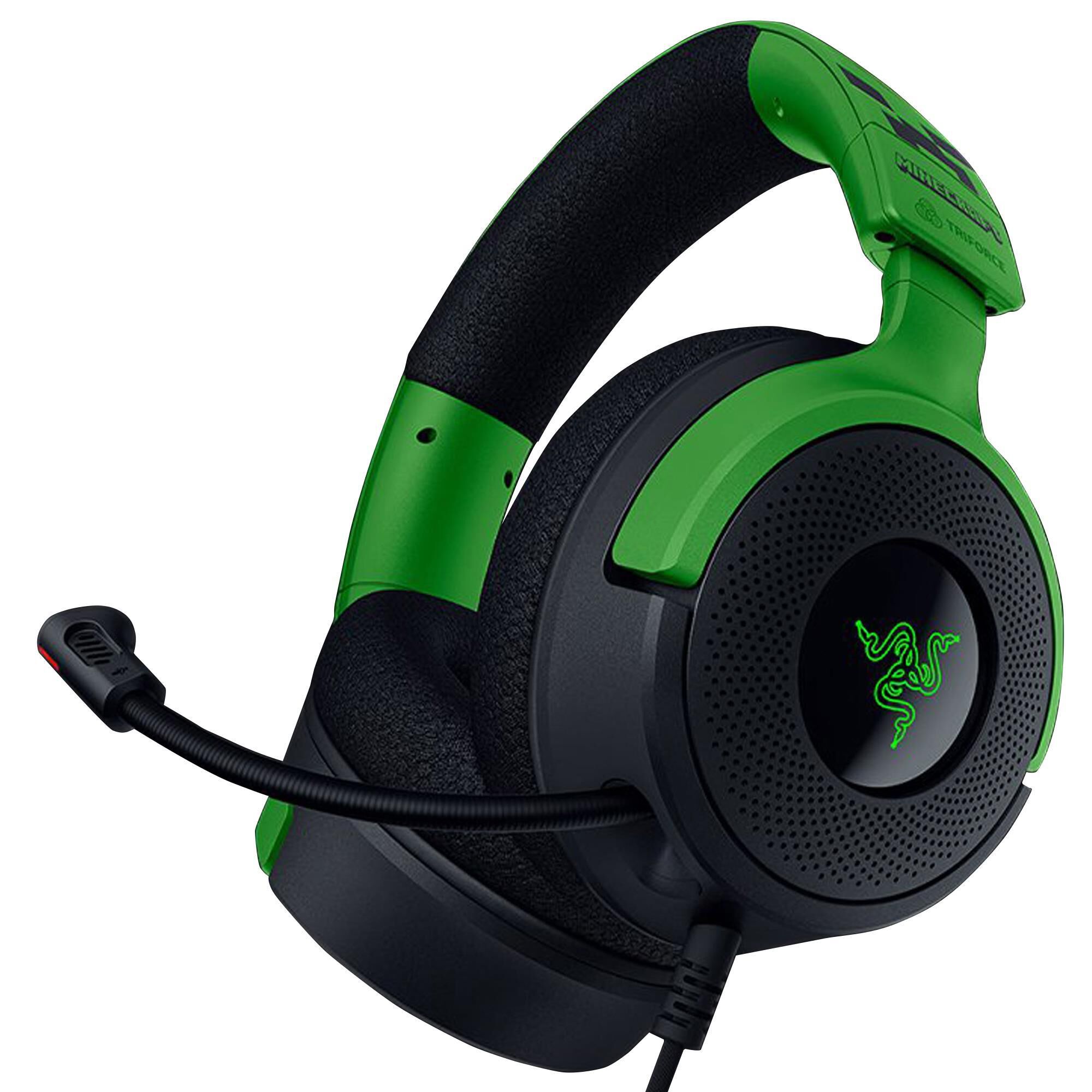 Razer Kraken V4 X Wired Gaming Headset with Minecraft Edition in Green