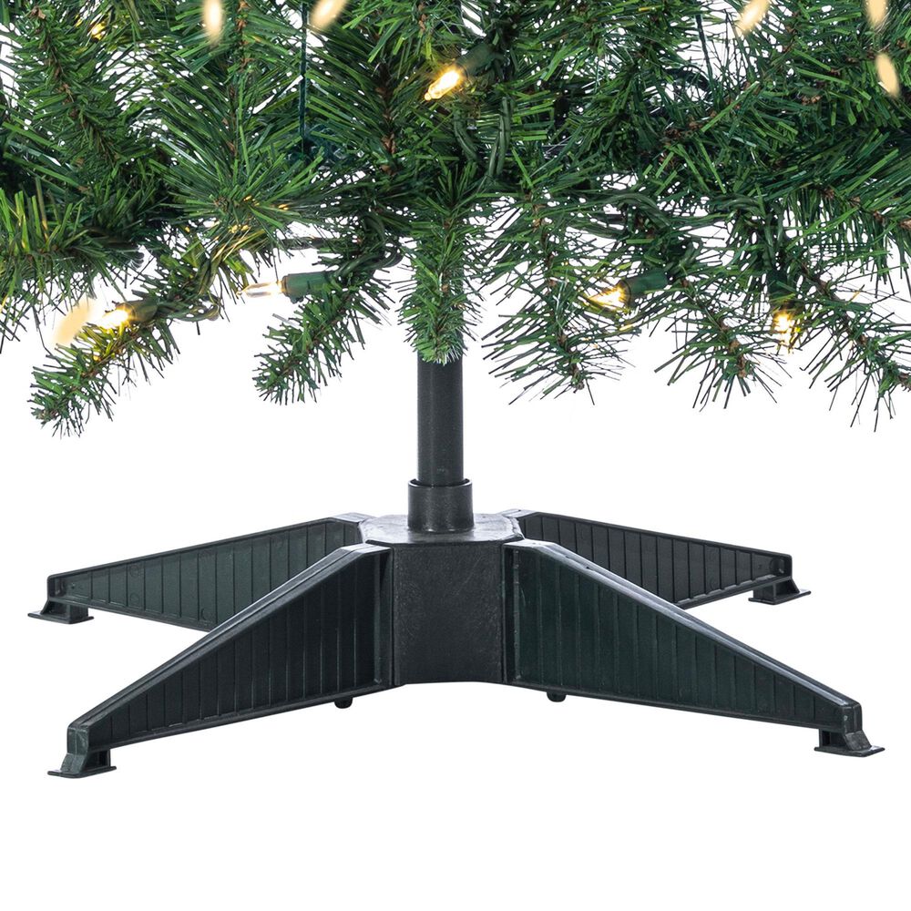 The Gerson Company 4&#39; Pop-Up Fir Tree with Warm White LED Lights in Green, , large