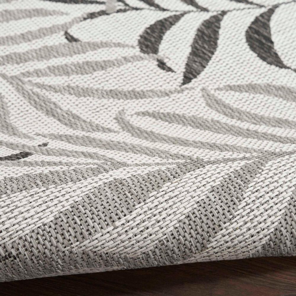 Nourison Garden Oasis Nature Grey 4&#39; x 6&#39; Indoor/Outdoor Area Rug, , large