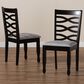 Baxton Studio Lanier Side Chair with Grey Cushion in Espresso Brown (Set of 2), , large