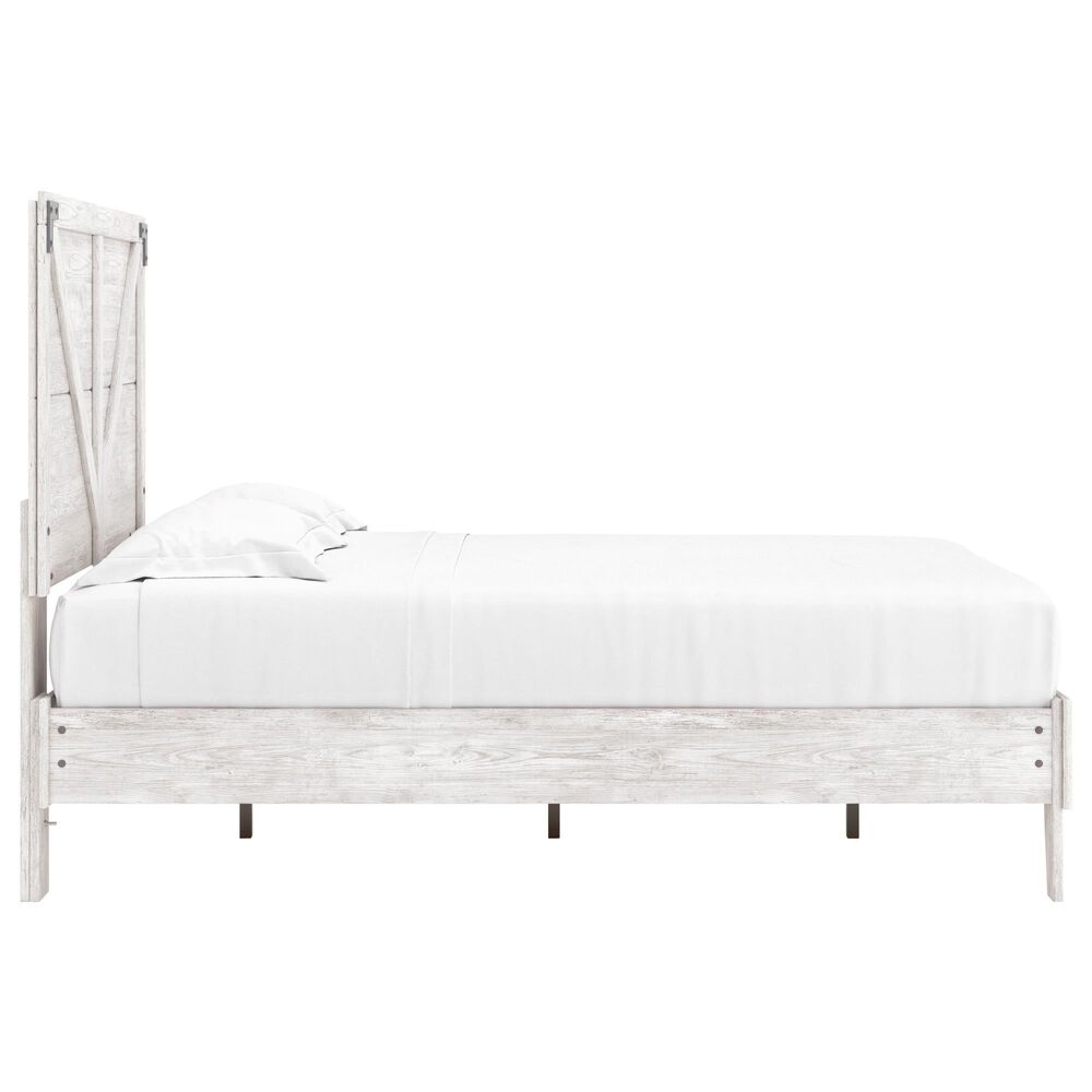 Ashley Shawburn Full Panel Platform Bed in Whitewash/Dark Charcoal, , large