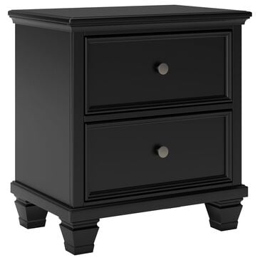 Ashley Lanolee 2-Drawer Nightstand in Black, , large
