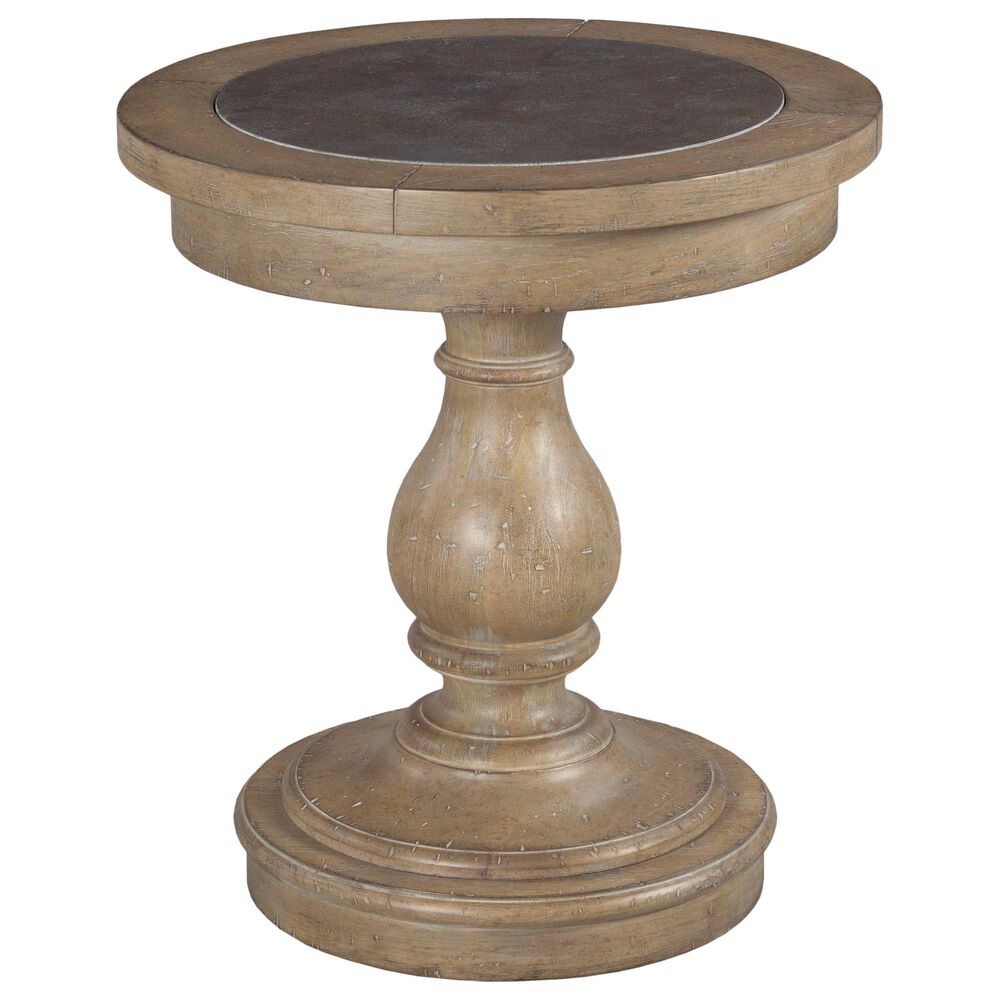 American Drew Donelson Round End Table In Vintage Natural Nebraska Furniture Mart