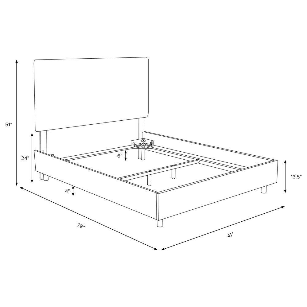 Skyline Furniture Twin Slipcover Bed in Fritz Glacier, , large