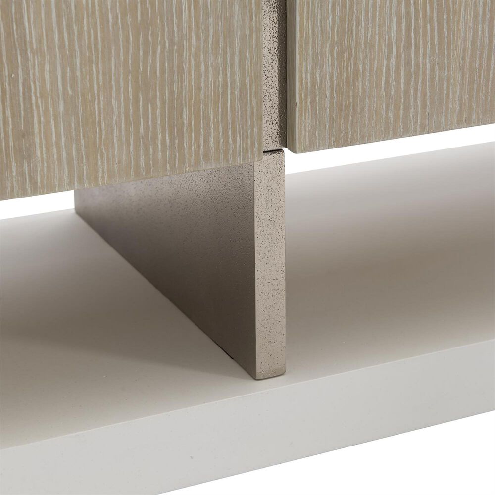 Bernhardt Solaria Sideboard in Fossil and Shiny Nickel, , large