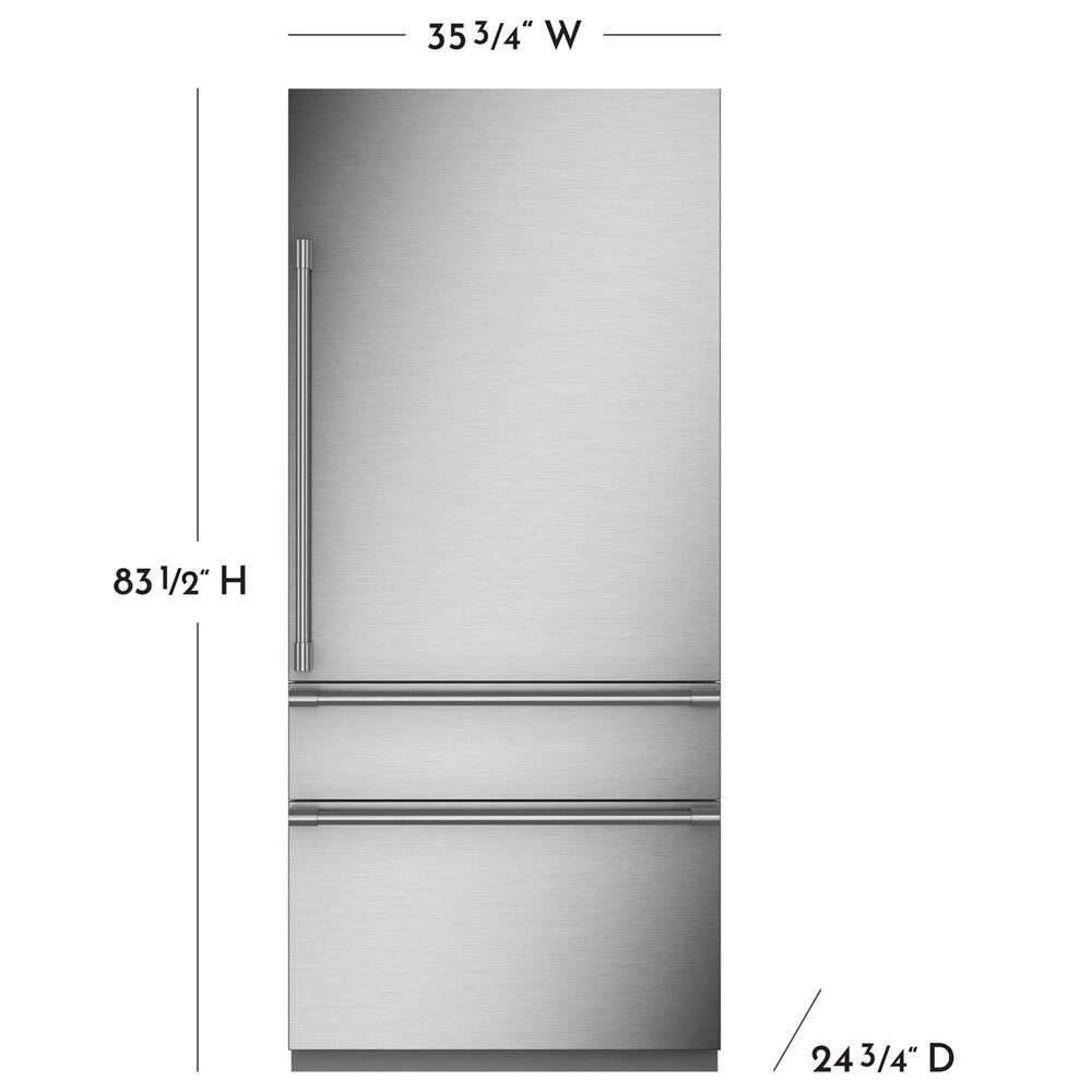 Monogram 20.1 Cu. Ft. Built-In Bottom Freezer Refrigerator with Right Hinge in Panel Ready, , large
