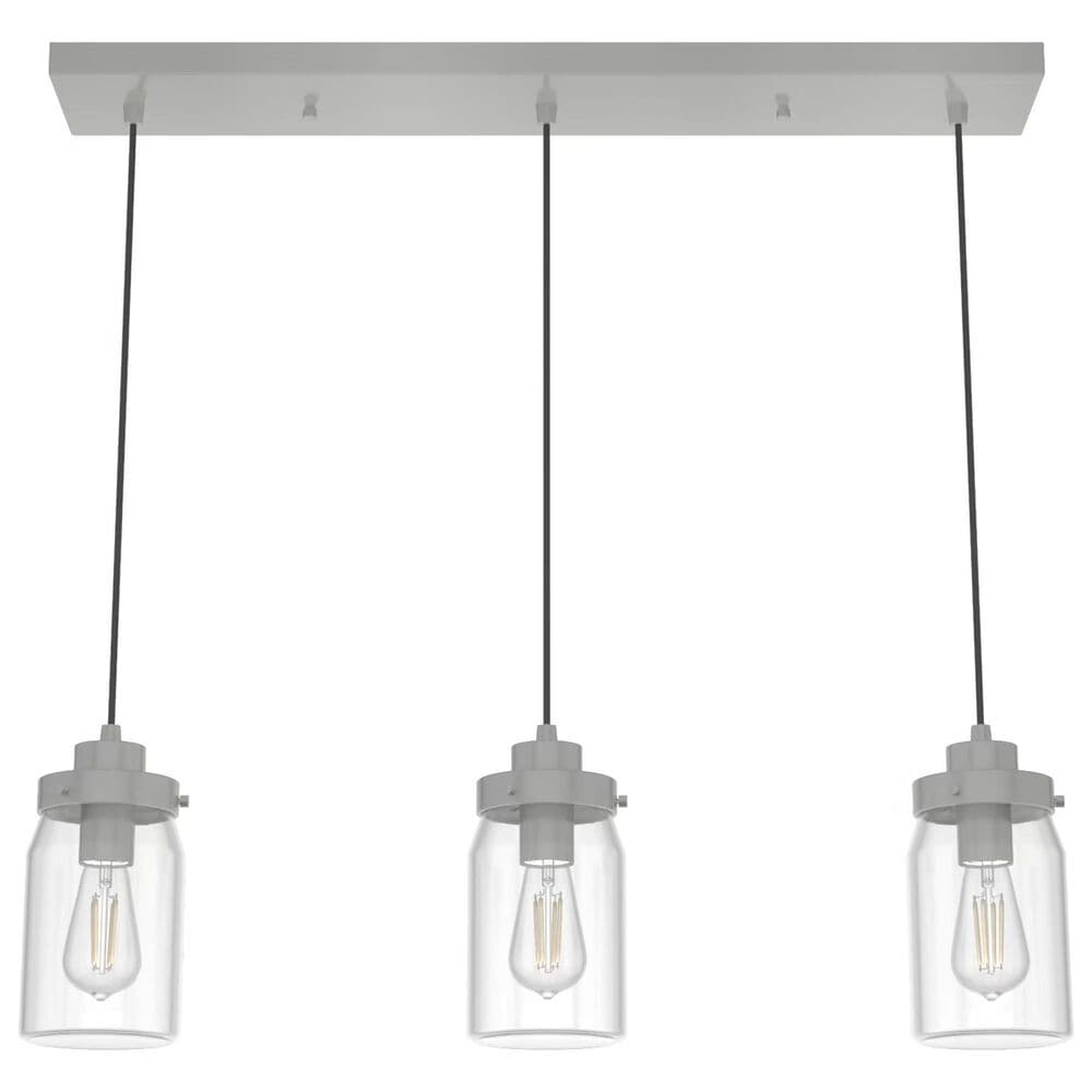 Hunter Devon Park 3-Light Linear Cluster in Brushed Nickel, , large