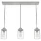 Hunter Devon Park 3-Light Linear Cluster in Brushed Nickel, , large