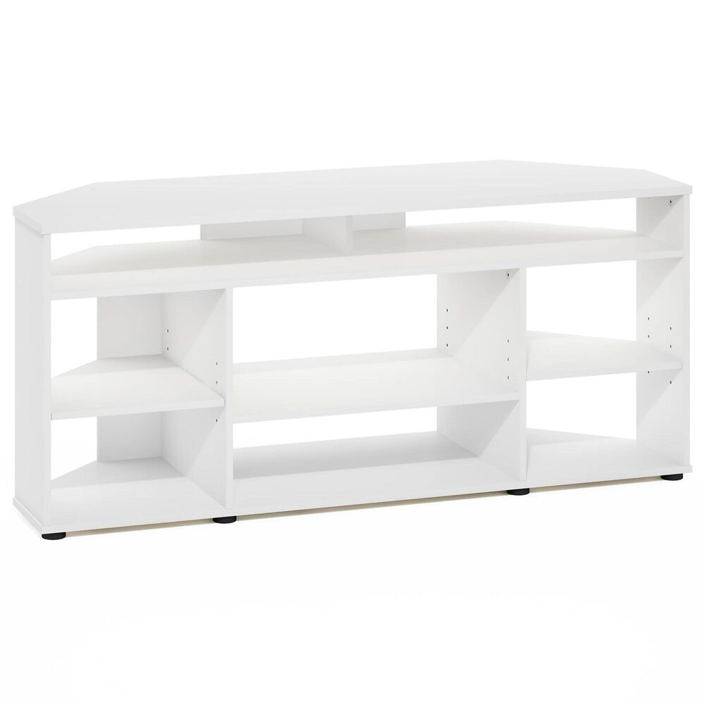HOMLUX 47" Corner TV Stand in White, , large