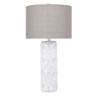 Grandview Gallery Taos Table Lamp in White with Brown, , large