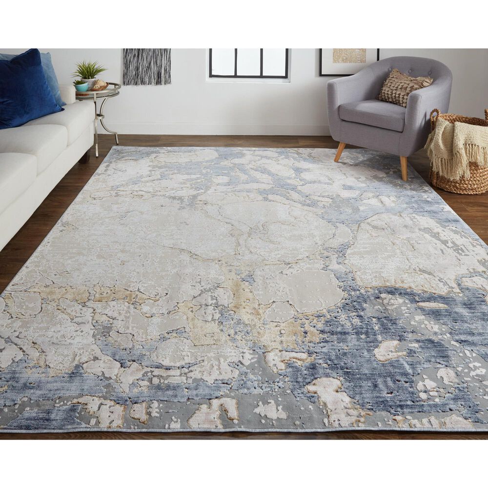 Feizy Rugs Laina 7&#39;10&quot; x 9&#39;6&quot; Blue and Multicolor Area Rug, , large
