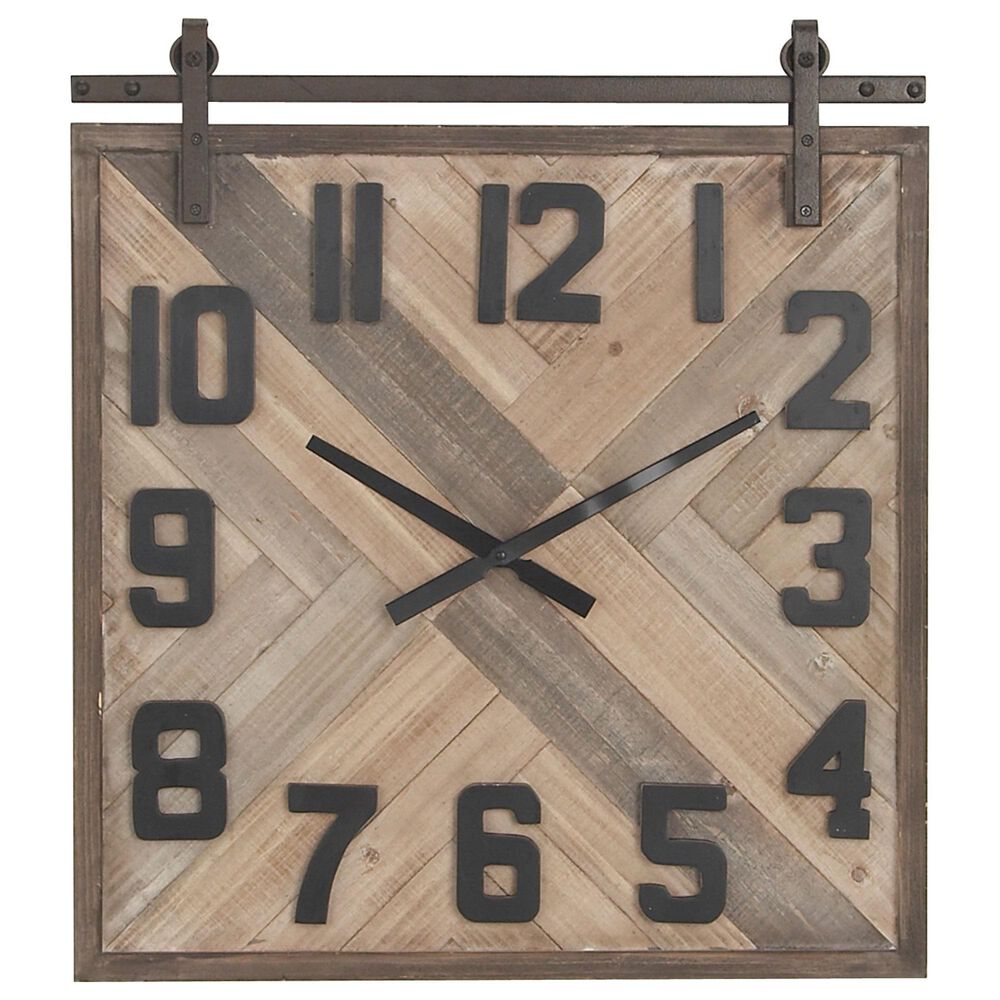 Maple and Jade Wall Clock in Blue, , large