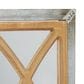 Maple and Jade 52" x 15" Geometric Window Pane Inspired Panel Wall Mirror in Galvanized Silver and Brown, , large