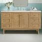 James Martin Vanities Laurent 60" Single Bathroom Vanity in Light Natural Oak with 3 cm Victorian Silver Quartz Top and Rectangular Sink, , large