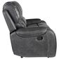 Crystal City Keily Manual Reclining Sofa with Dropdown Table in Dove Grey, , large