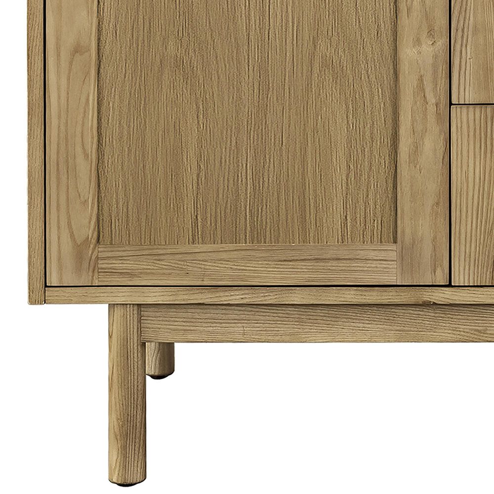 James Martin Vanities Laurent 36&quot; Single Bathroom Vanity in Light Natural Oak with 3 cm Arctic Fall Solid Surface Top and Rectangular Sink, , large