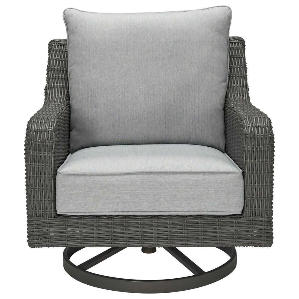 Ashley Elite Park Patio Swivel Lounge Chair in Gray, , large