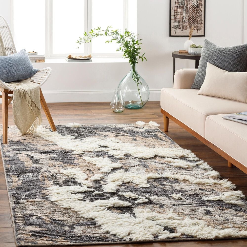 Surya Socrates 10&#39; x 14&#39; Cream, Black, Charcoal, Gray and Brown Area Rug, , large