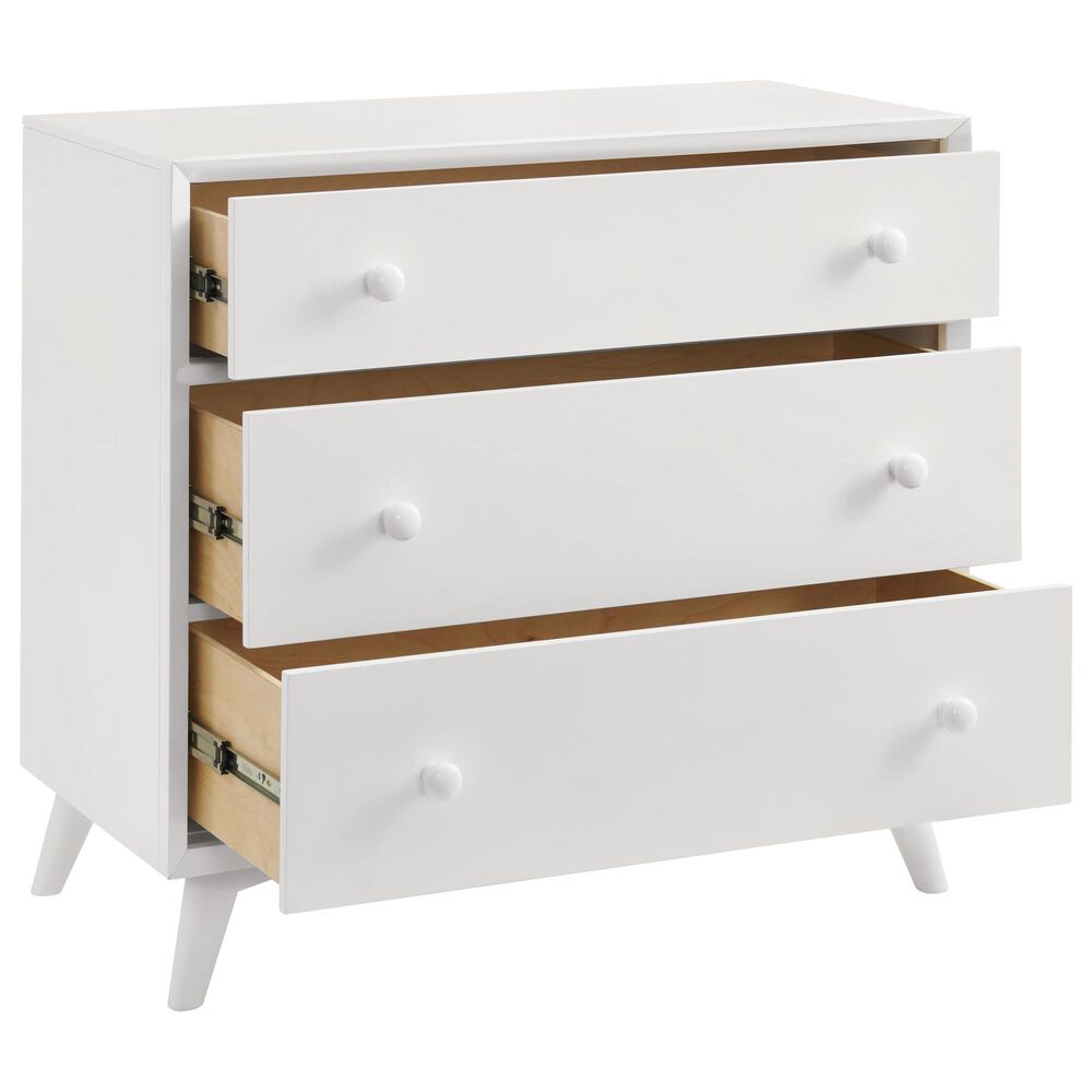 M Design Village Dawson 3-Drawer Dresser in White, , large