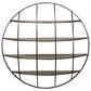 Maple and Jade 3D Round 4 Level Wall Shelf in Matte Black and Brown, , large