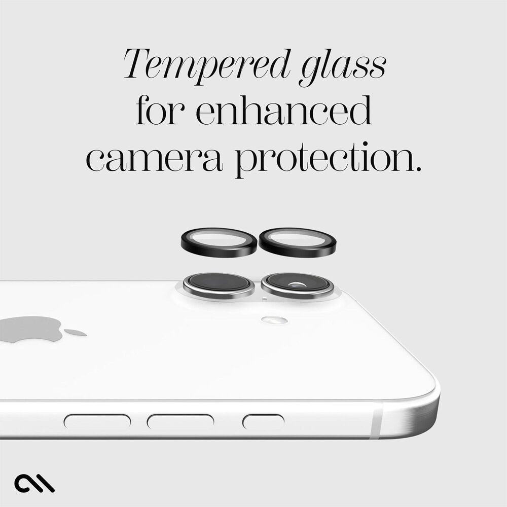 Case-Mate Aluminum Ring Lens Protector for iPhone 16 / iPhone 16 Plus in Black, , large