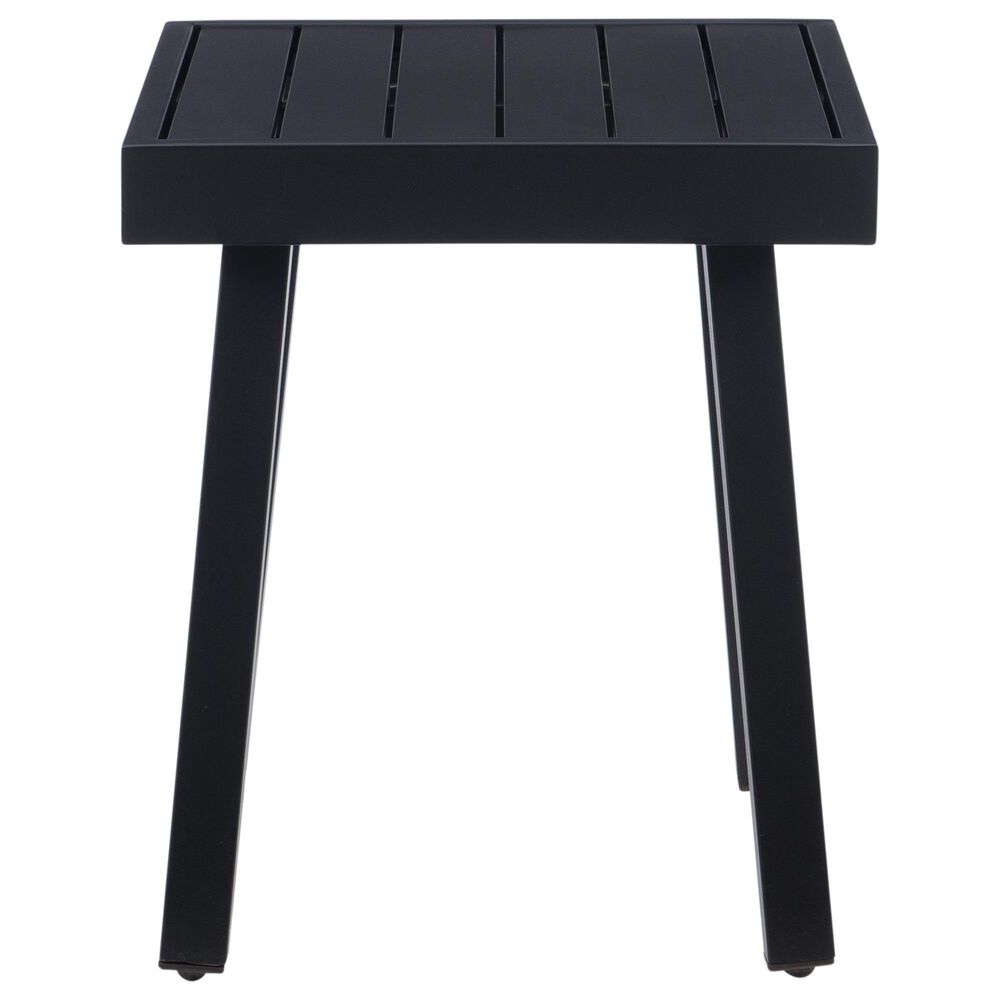 Linon Home Decor Holland Aluminum Side Table in Black, , large
