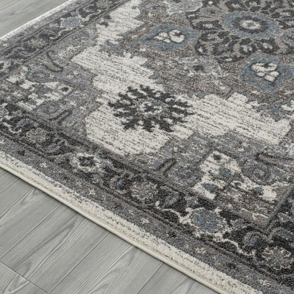 Amer Rugs Alexandria 2&#39; x 3&#39; Ivory and Stone Gray Area Rug, , large