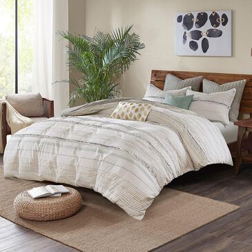 Hampton Park Nea 3-Piece King Duvet Set in Off White and Gray, , large