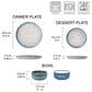 Gifts Plus Talia 12-Piece Dinnerware Set in Light Blue, , large