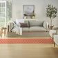Nourison Twist Reversible 2"2" x 12" Coral Indoor/Outdoor Runner, , large