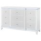 Global Furniture USA Alina 9-Drawer Dresser Only in White with LED, , large