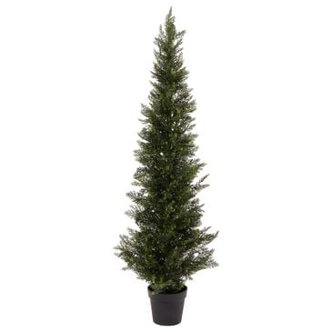 Timberlake 5" Artificial Cedar Topiary Tree with Pot in Green, , large