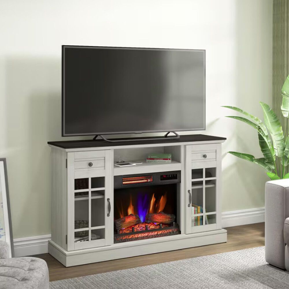 Fabio Flames Madeline 54&quot; TV Stand with Electric Fireplace in Fairfax Oak, , large