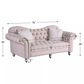 Morden Fort America Stationary Sofa in Beige Velvet, , large