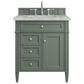 James Martin Vanities Brittany 30" Single Bathroom Vanity in Smokey Celadon with 3 cm Victorian Silver Quartz Top and Rectangular Sink, , large