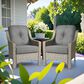 HOMLUX Outdoor Arm Chair in Dark Gray (Set of 2), , large