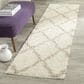 Safavieh Dallas Shag SGD257B-28 2"3" x 8" Ivory/Beige Runner, , large