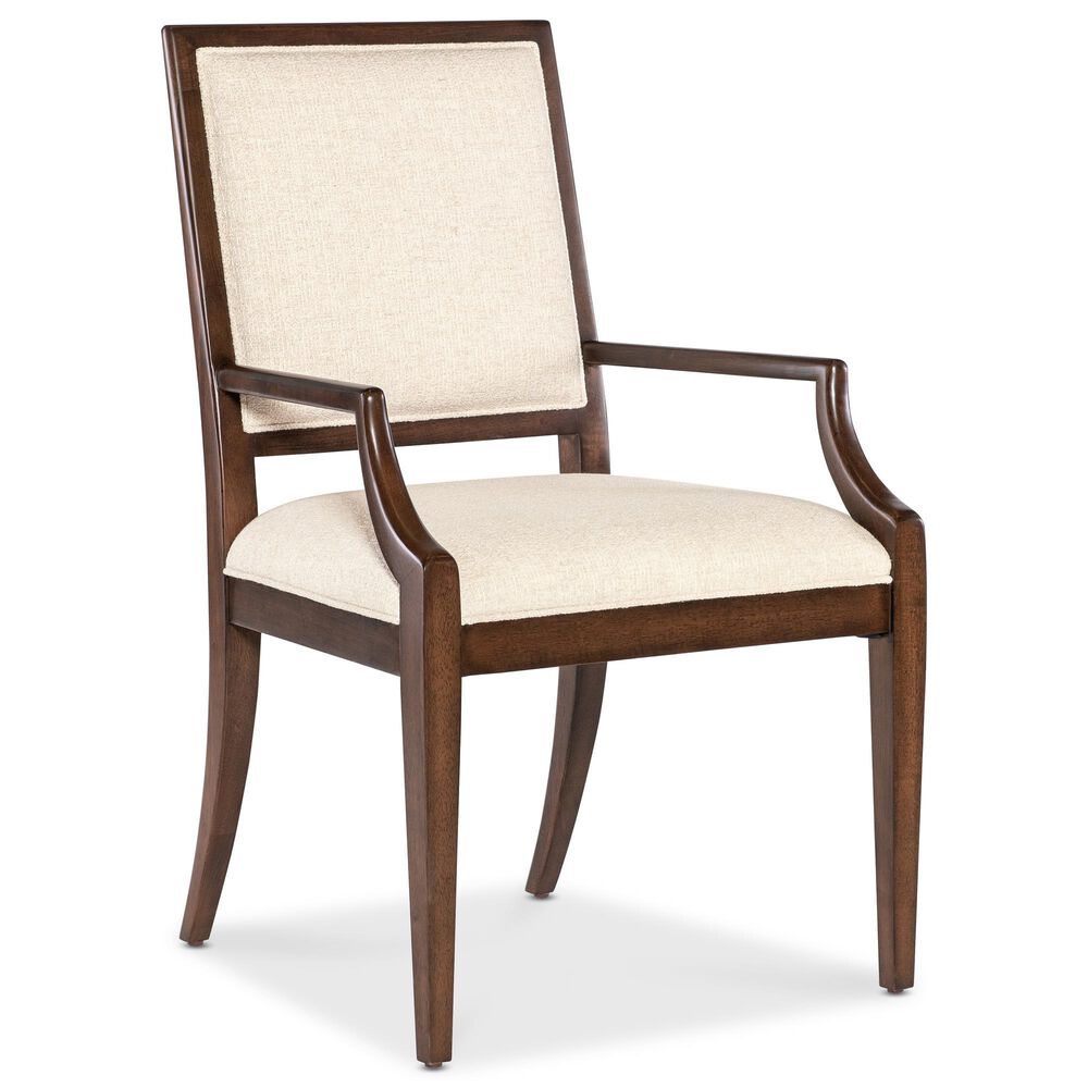 Hooker Furniture Archives Arm Chair with Curate Wheat Upholstered in Classic Walnut, , large