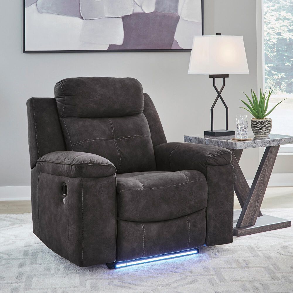Ashley Brysonview Manual Zero Wall Recliner in Charcoal, , large